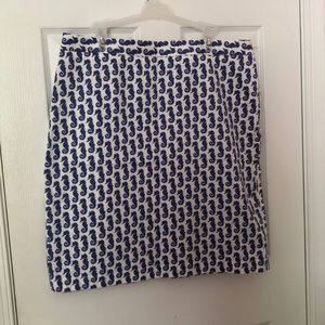 Sea horse patterned skirt